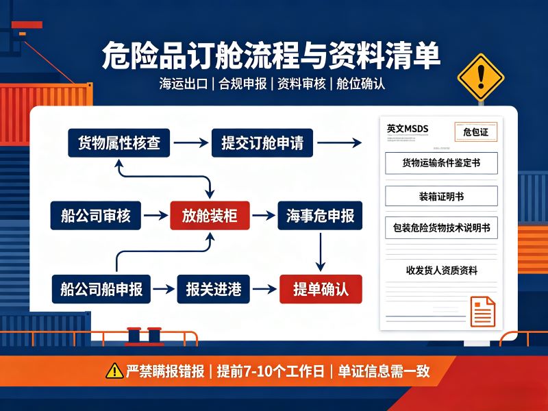 危险品订舱全套资料及尺度操作流程详解
